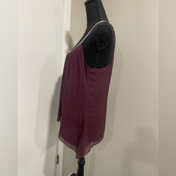 Burgundy Top 100% Silk - Picture 4 of 7